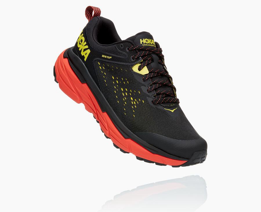 Hoka One One Spor Ayakkabı Erkek Siyah/Kırmızı - Challenger Atr 6 Gore-Tex - ZR0386742